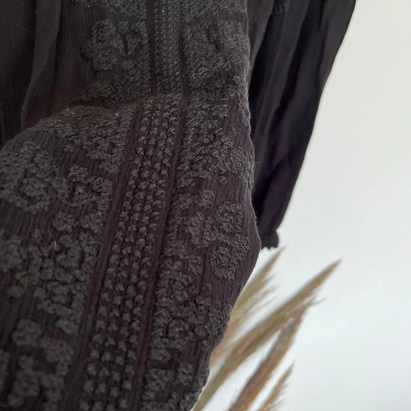Twik black boho flowy blouse size XS - Picture 3 of 5